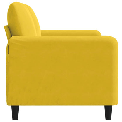 2-Sitzer-Sofa Gelb 120 cm Samt