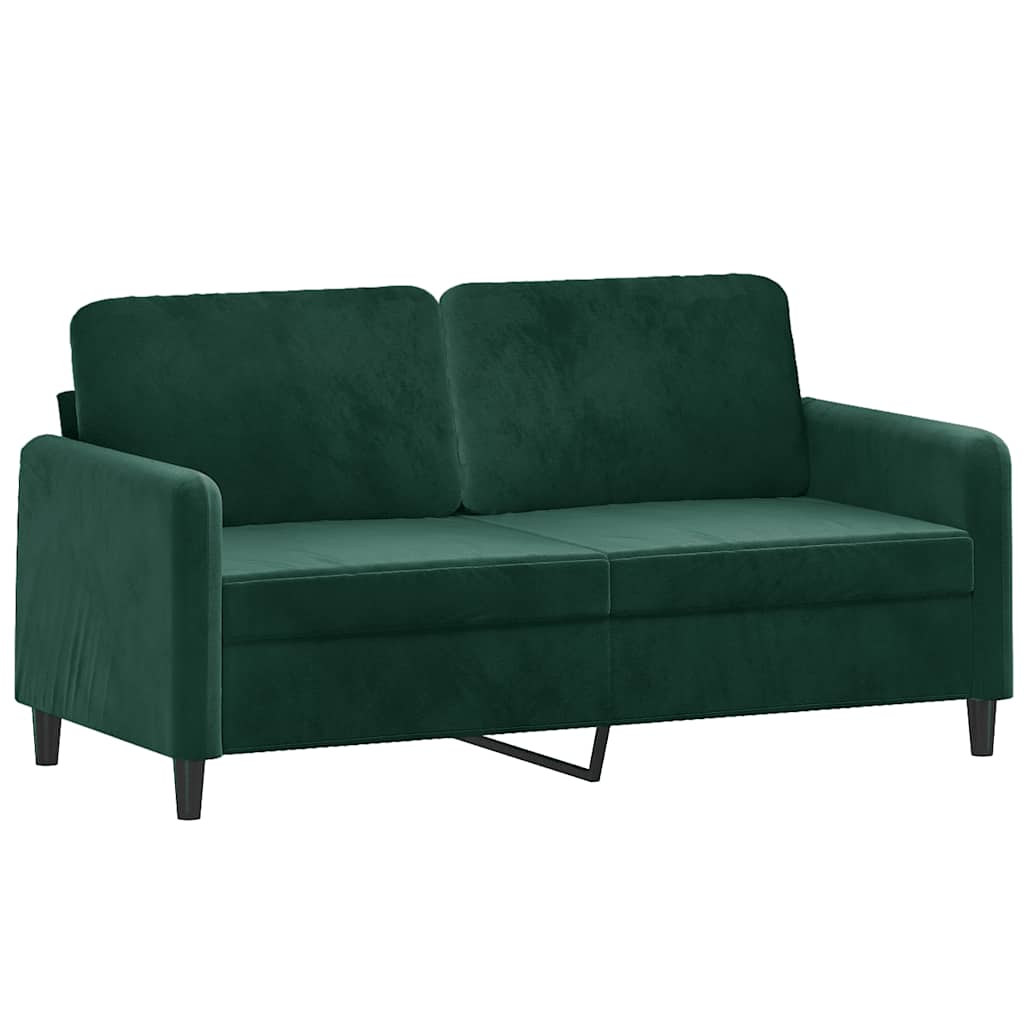 2-Sitzer-Sofa Dunkelgrün 140 cm Samt
