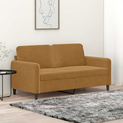 2-Sitzer-Sofa Braun 140 cm Samt