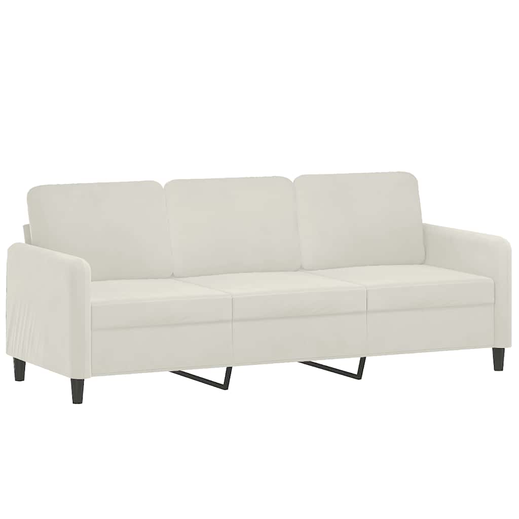 3-Sitzer-Sofa Creme 180 cm Samt