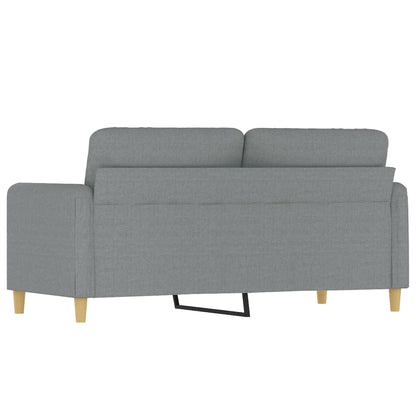 2-Sitzer-Sofa Hellgrau 140 cm Stoff
