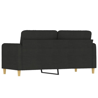 2-Sitzer-Sofa Schwarz 140 cm Stoff