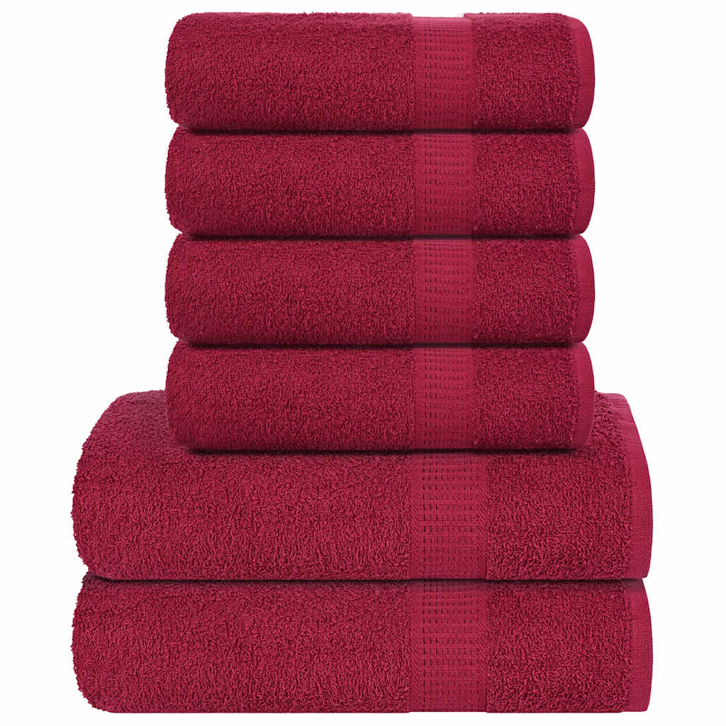 6-tlg. Handtuch-Set FROGN Bordeaux 360 g/m²