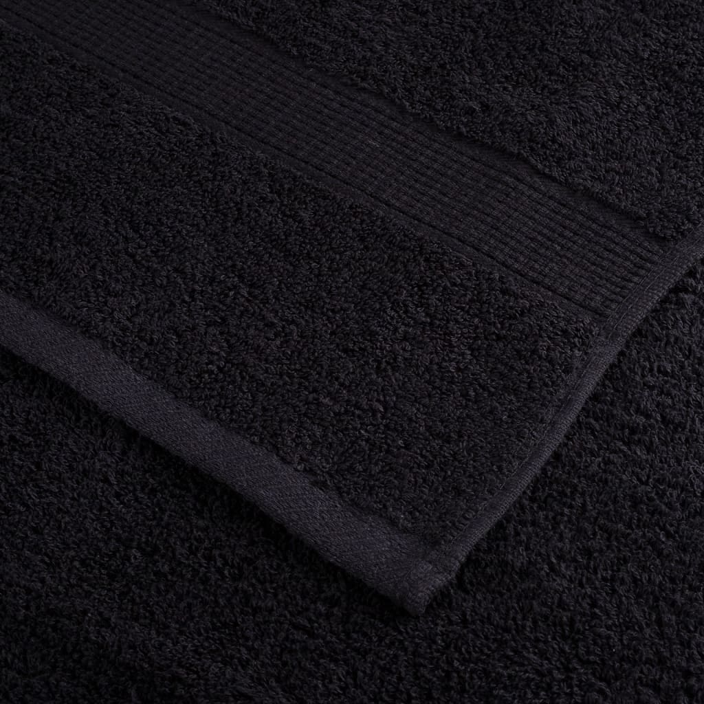 Premium-Duschtücher SOLUND 10 Stk. Schwarz 70x140 cm 600 g/m²