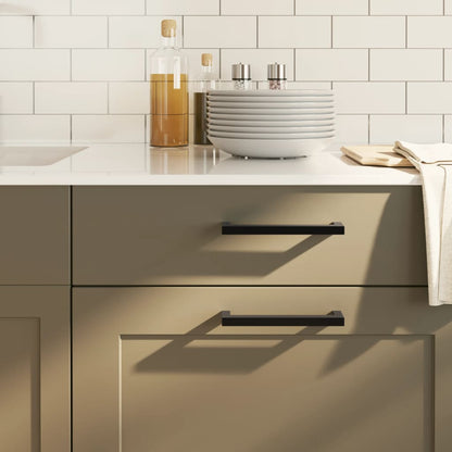 Möbelgriffe 20 Stk. Schwarz 128 mm Edelstahl