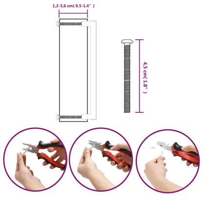 Möbelgriffe 10 Stk. Schwarz 224 mm Edelstahl