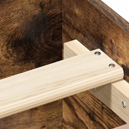 Bettgestell ohne Matratze Räuchereiche 75x190 cm Holzwerkstoff