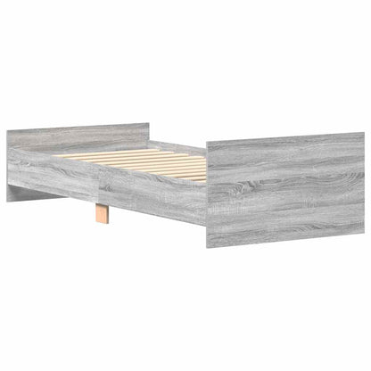 Bettgestell Grau Sonoma 75x190 cm Holzwerkstoff
