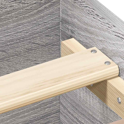 Bettgestell Grau Sonoma 75x190 cm Holzwerkstoff