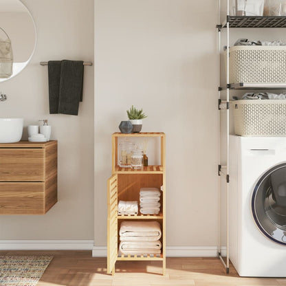 Badezimmerschrank mit Ablage 36x33x87 cm Bambus