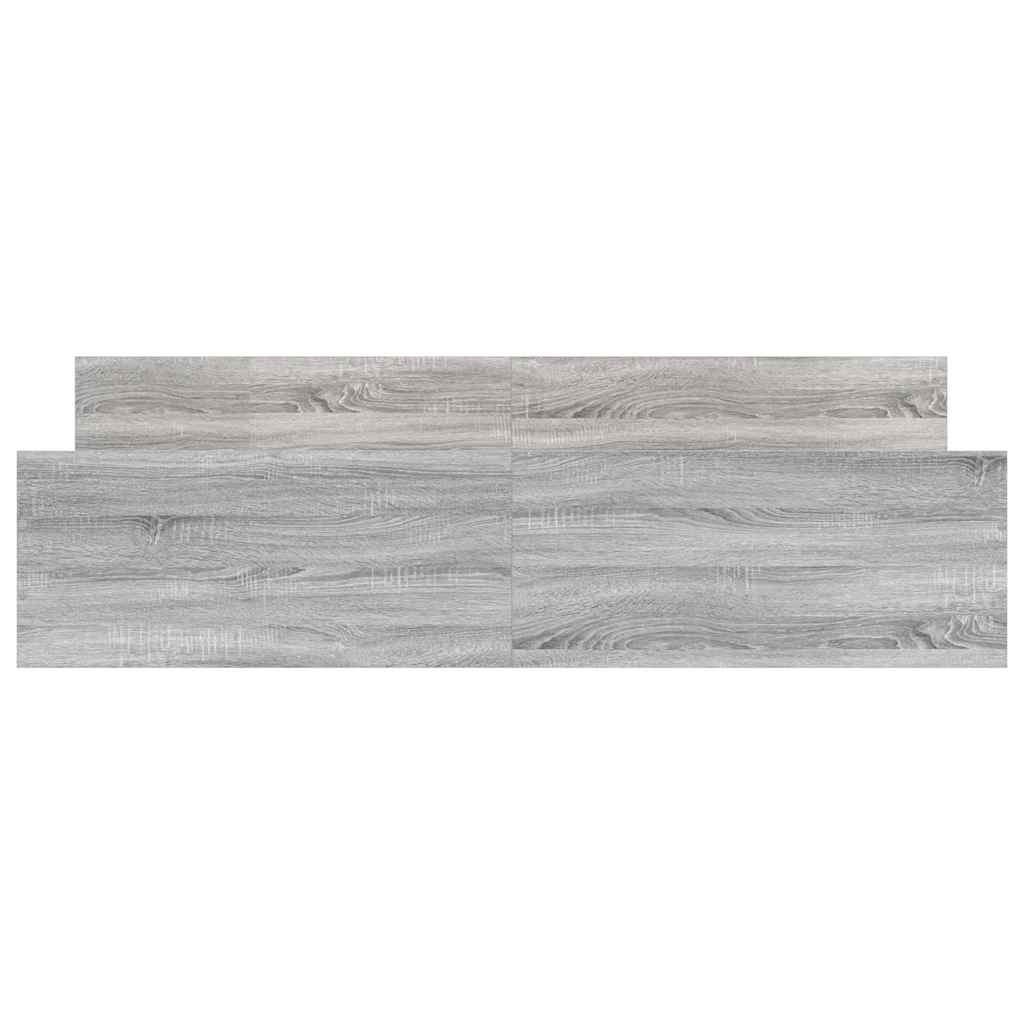Bettgestell mit Kopf- und Fußteil Grau Sonoma 200x200 cm