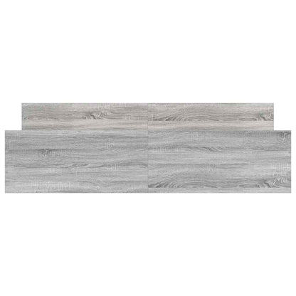 Bettgestell mit Kopf- und Fußteil Grau Sonoma 200x200 cm