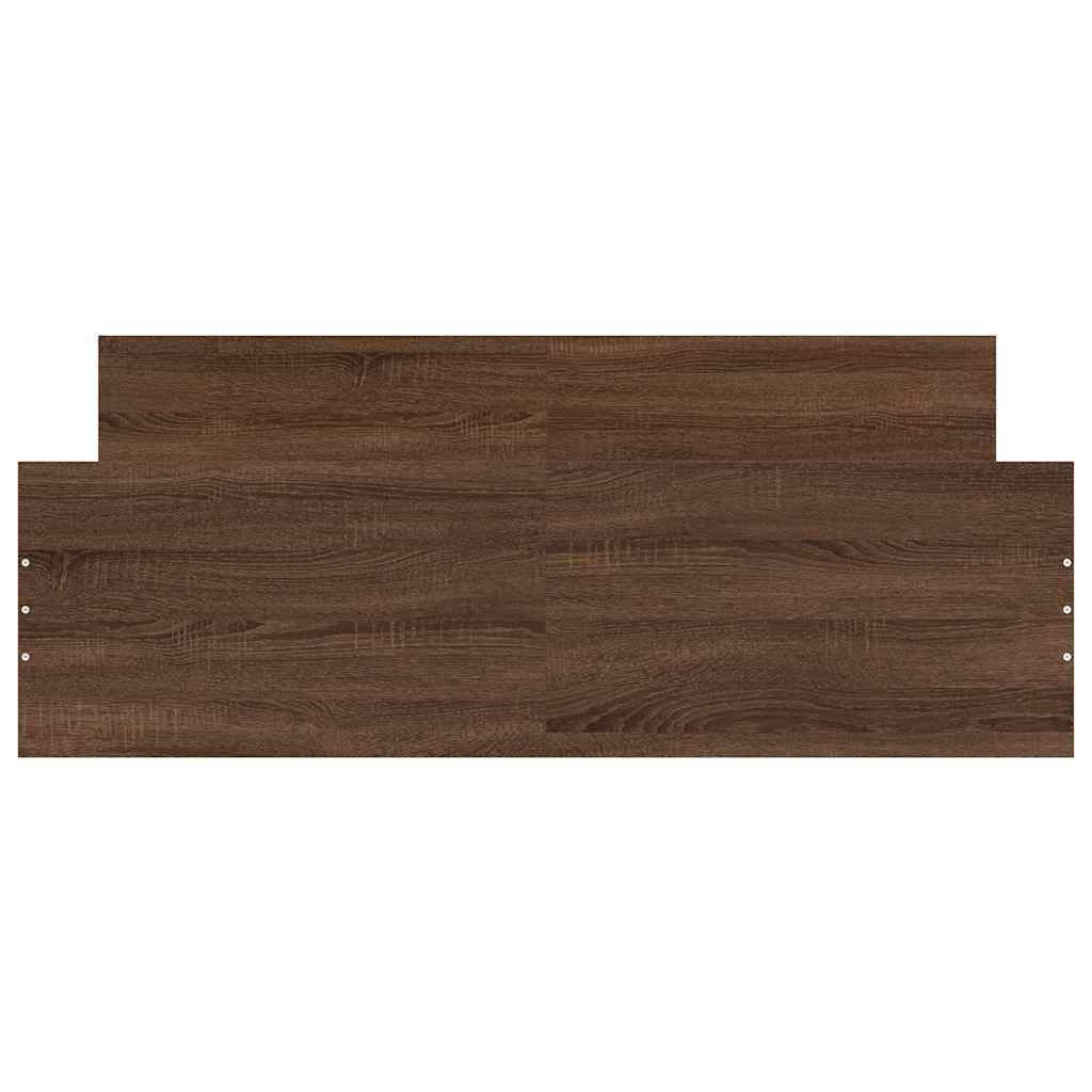 Bettgestell mit Kopf- und Fußteil Braun Eiche-Optik 120x200 cm