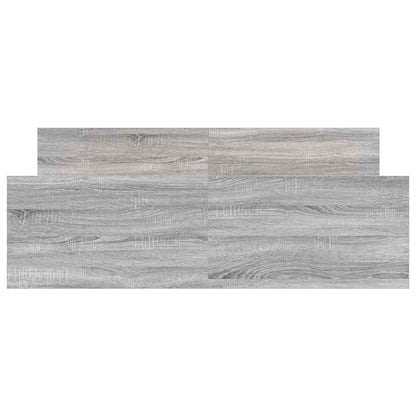 Bettgestell mit Kopf- und Fußteil Grau Sonoma 140x200 cm