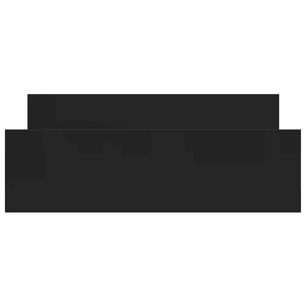 Bettgestell mit Kopf- und Fußteil Schwarz 120x190 cm