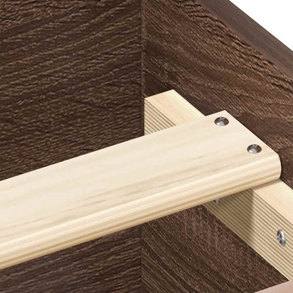 Bettgestell mit Kopf- und Fußteil Braun Eiche-Optik 140x190 cm