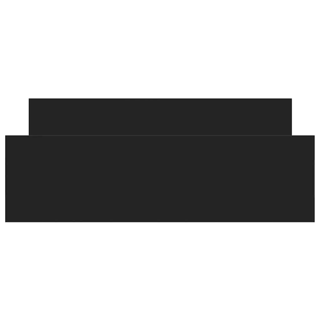 Bettgestell mit Kopf- und Fußteil Schwarz 135x190 cm