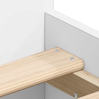 Bettgestell mit Kopf- und Fußteil Weiß 100x200 cm