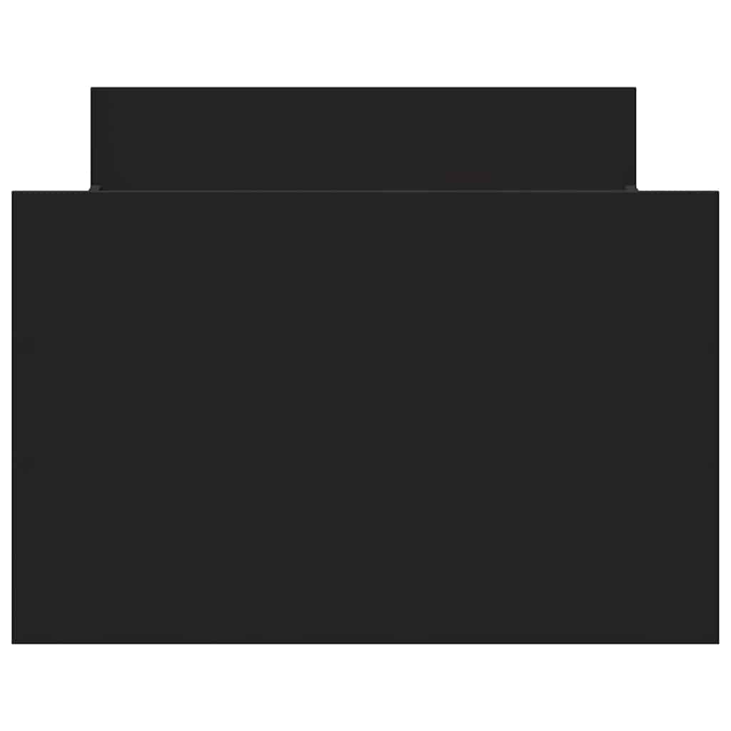 Bettgestell mit Kopf- und Fußteil Schwarz 90x190 cm