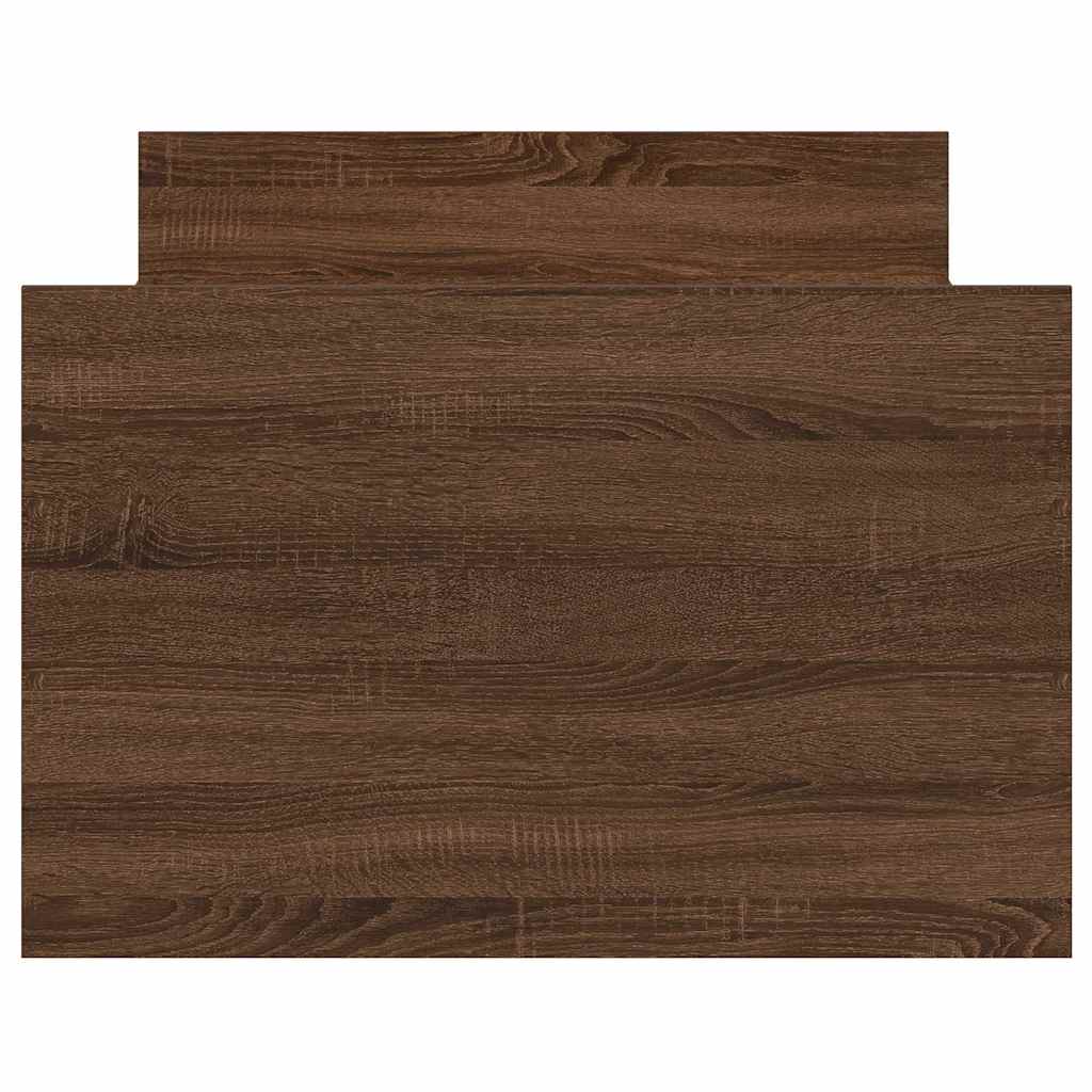 Bettgestell mit Kopf- und Fußteil Braun Eichen-Optik 75x190 cm