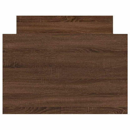 Bettgestell mit Kopf- und Fußteil Braun Eichen-Optik 75x190 cm