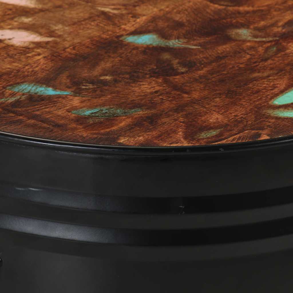 Beistelltische Fass-Design 3 Stk. Massives Altholz