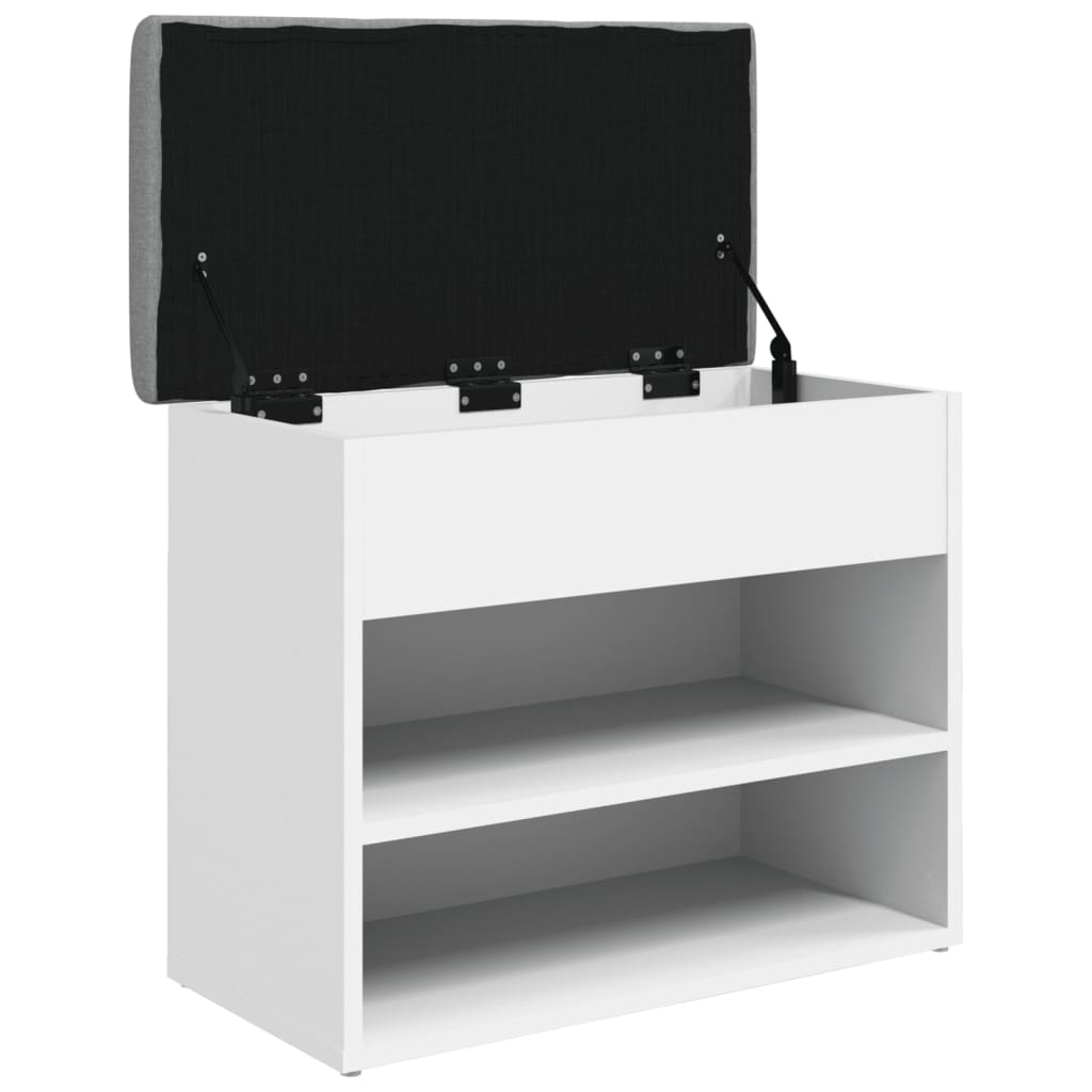 Schuhbank Weiß 62 x 32 x 50 cm Holzwerkstoff