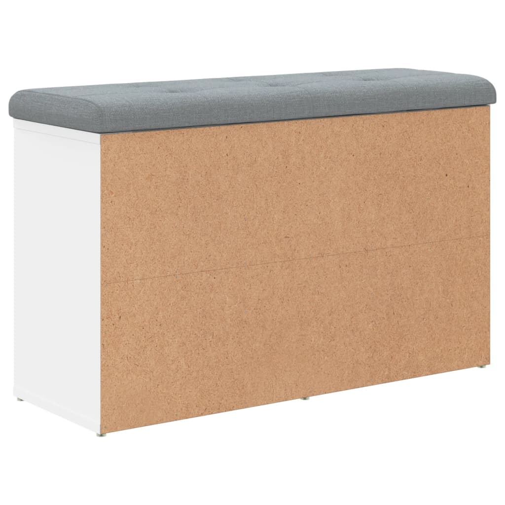 Schuhbank Weiß 82 x 32 x 50 cm Holzwerkstoff