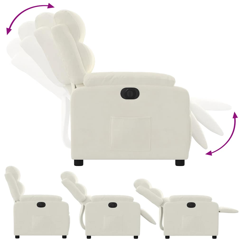 Relaxsessel Elektrisch Creme Samt