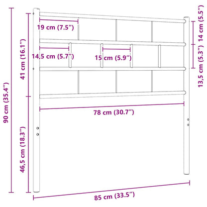Ersatz-Kopfteil Metall Weiß 80 cm