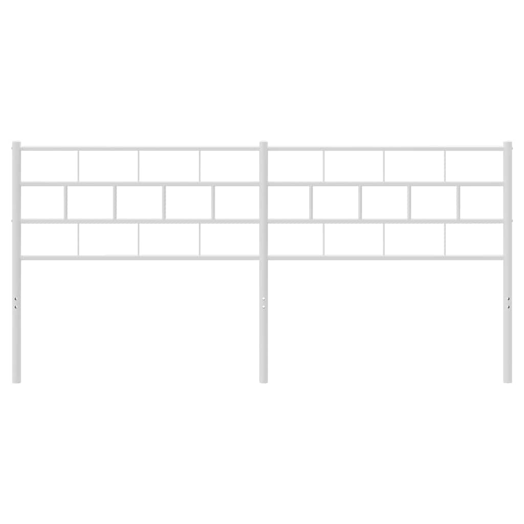 Ersatz-Kopfteil Metall Weiß 200 cm