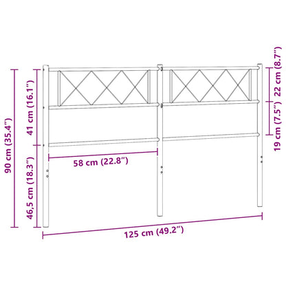 Ersatz-Kopfteil Metall Schwarz 120 cm