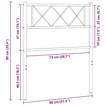 Ersatz-Kopfteil Metall Weiß 75 cm