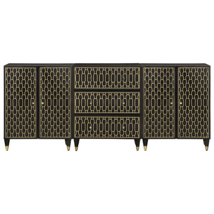 Beistellschränke 3 Stk. 60x33x75 cm Massivholz Mango