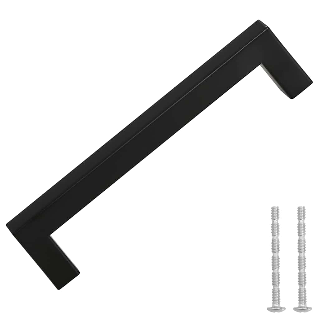 Möbelgriffe 10 Stk. Schwarz 128 mm Edelstahl