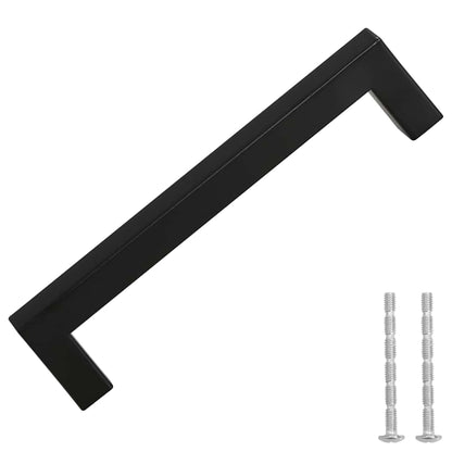 Möbelgriffe 10 Stk. Schwarz 128 mm Edelstahl