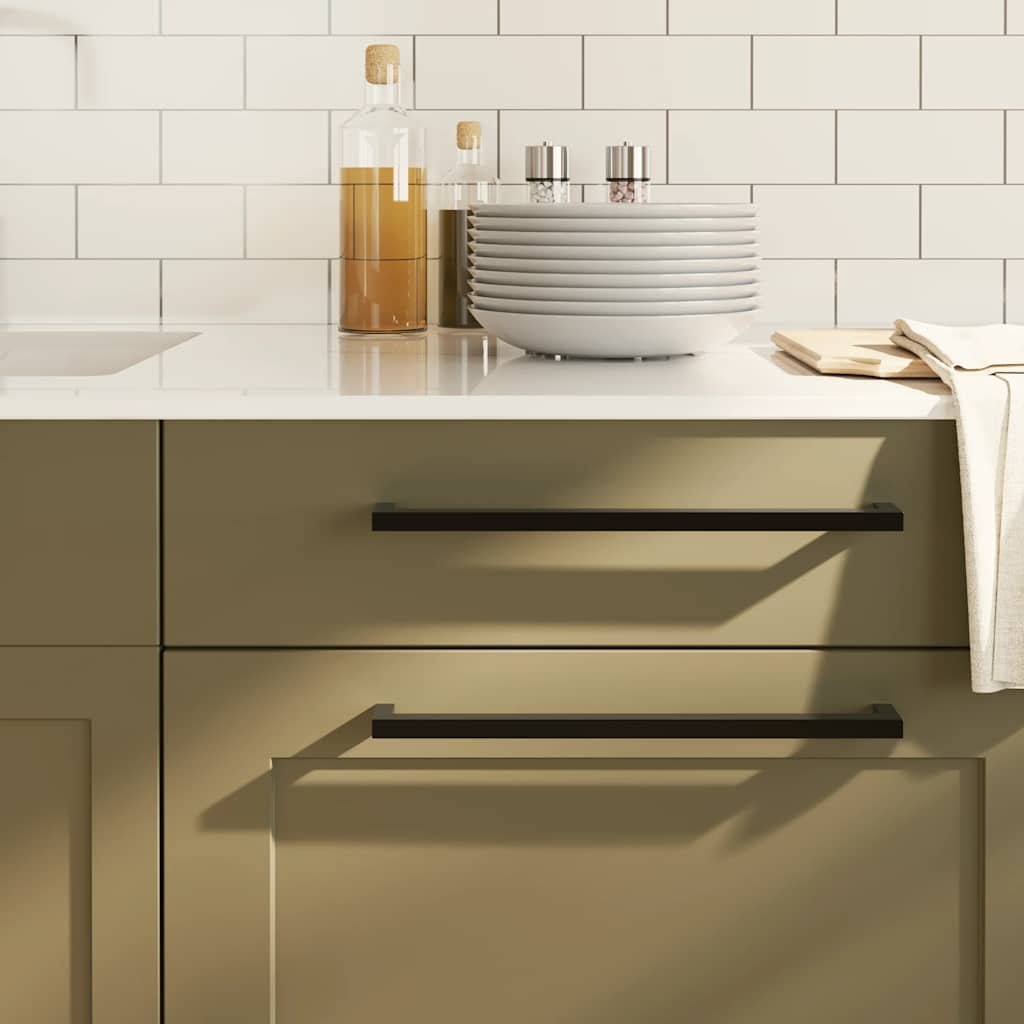 Möbelgriffe 5 Stk. Schwarz 320 mm Edelstahl