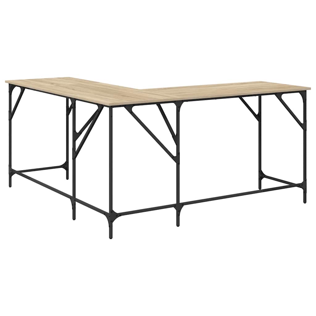Schreibtisch Sonoma-Eiche 149x149x75 cm Holzwerkstoff