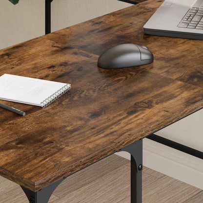 Schreibtisch Räuchereiche 139x139x75 cm Holzwerkstoff