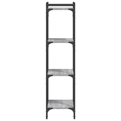 Bücherregal 4 Böden Grau Sonoma 40x30x120 cm Holzwerkstoff
