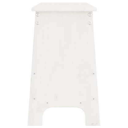 Flurbank Weiß 160x28x45 cm Massivholz Kiefer