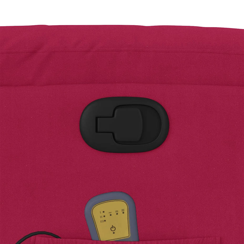 Massagesessel Weinrot Samt