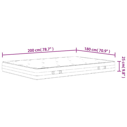 Matratze Taschenfederkern Mittelfest 180x200 cm