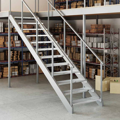 Gitterroststufe 80x24x7 cm Verzinkter Stahl