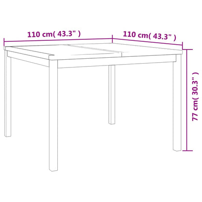 3-tlg. Garten-Essgruppe Massivholz Teak