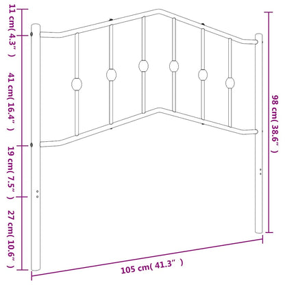 Ersatz-Kopfteil Metall Schwarz 100 cm