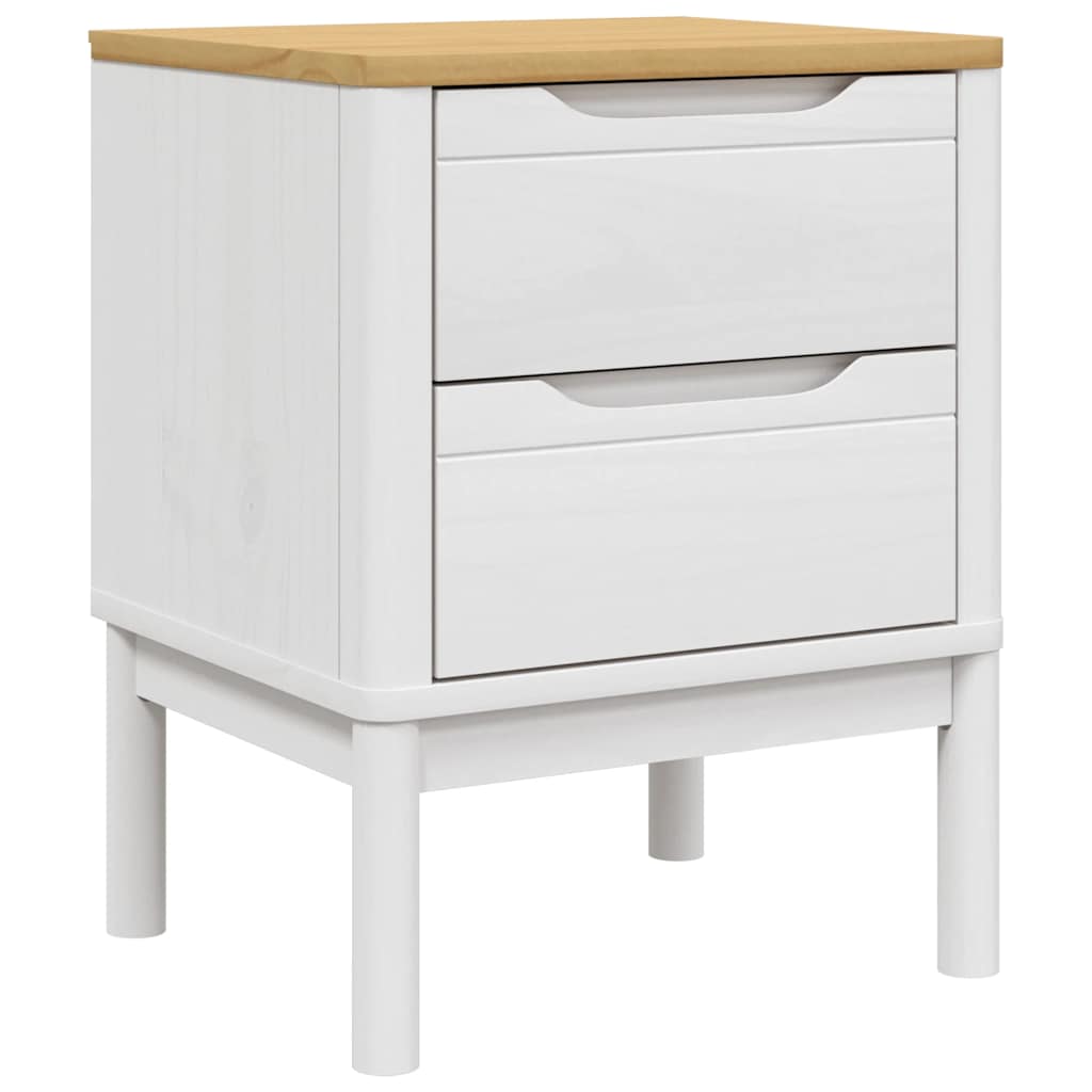 Nachttisch Weiß 45x39x57 cm Massivholz Kiefer