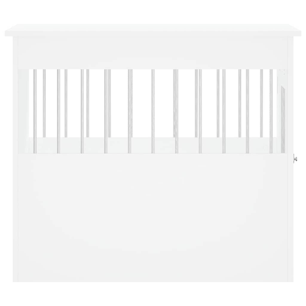 Hundekäfig im Möbelstil Weiß 55x80x68 cm Holzwerkstoff