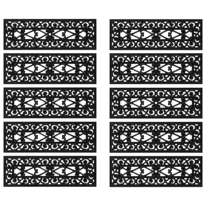 Stufenmatten 10 Stk. 25x75 cm Gummi