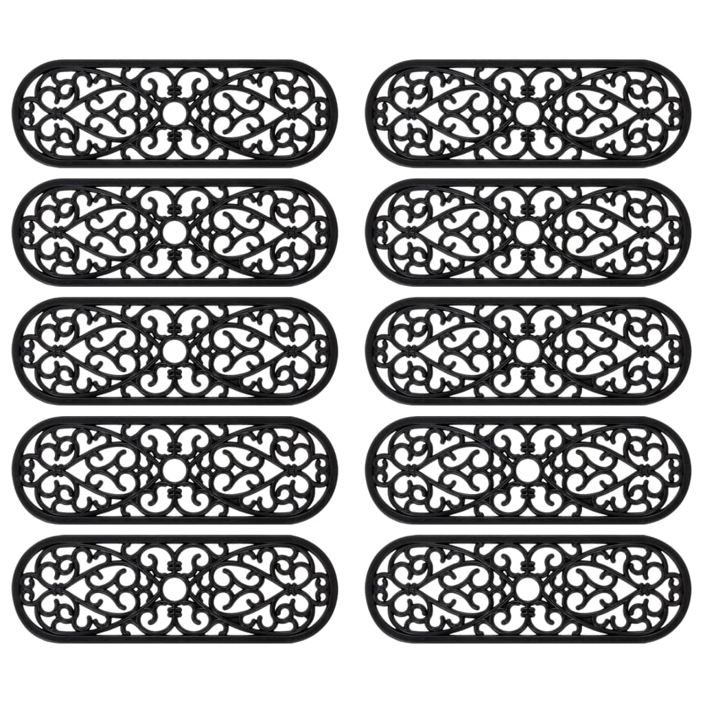 Stufenmatten 10 Stk. 25x75 cm Gummi